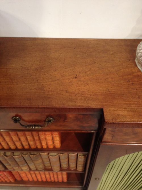 GEORGIAN MAHOGANY BREAKFRONT BOOKCASE - ADDITIONAL PHOTO 3