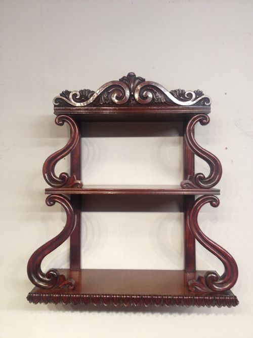 REGENCY MAHOGANY HANGING SHELVES - ADDITIONAL PHOTO 3