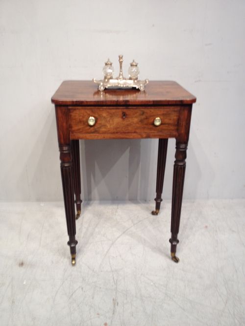 ANTIQUE ROSEWOOD LAMP TABLE - ADDITIONAL PHOTO 1