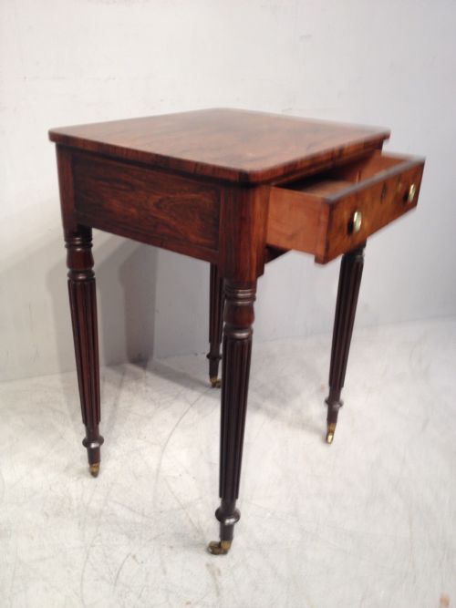 ANTIQUE ROSEWOOD LAMP TABLE - ADDITIONAL PHOTO 2