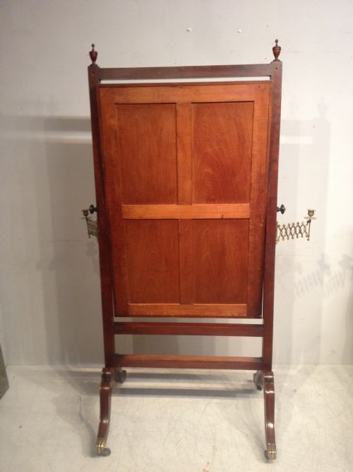 REGENCY MAHOGANY CHEVAL MIRROR - ADDITIONAL PHOTO 2