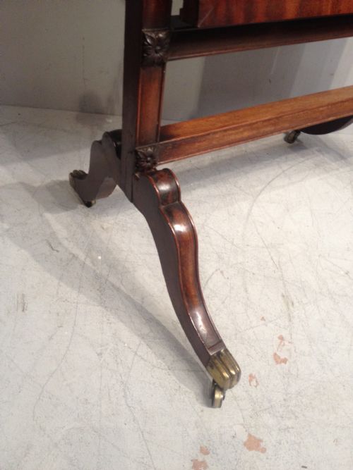REGENCY MAHOGANY CHEVAL MIRROR - ADDITIONAL PHOTO 3