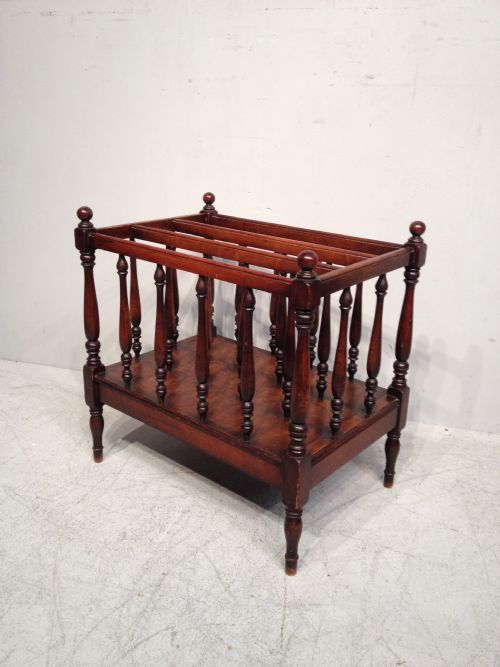 ANTIQUE MAHOGANY CANTERBURY - ADDITIONAL PHOTO 1