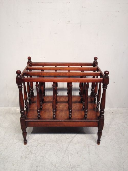 ANTIQUE MAHOGANY CANTERBURY - ADDITIONAL PHOTO 2