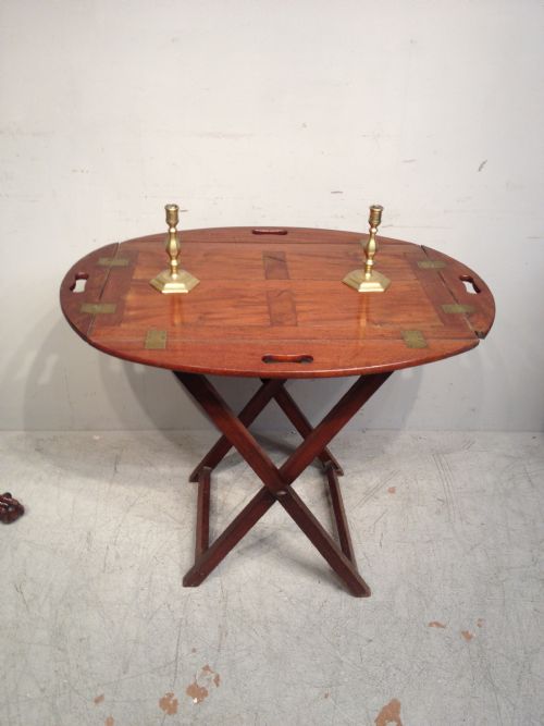 ANTIQUE GEORGIAN MAHOGANY BUTLER'S TRAY - ADDITIONAL PHOTO 1