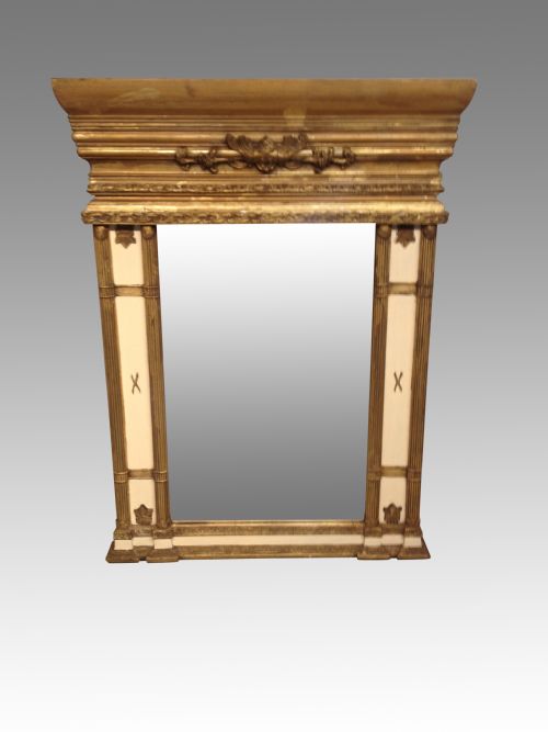 antique gilt wood mirror - CATEGORY: ANTIQUE MIRRORS - DATED 19TH CENTURY