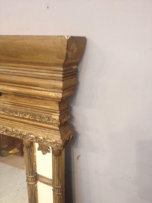 ANTIQUE GILT WOOD MIRROR - ADDITIONAL PHOTO 1
