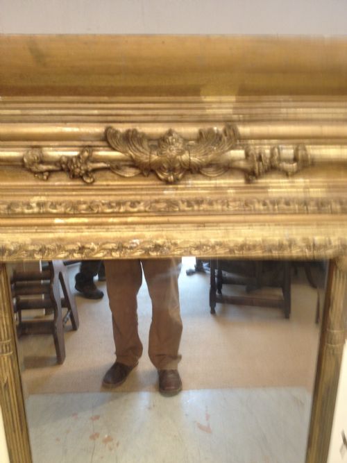 ANTIQUE GILT WOOD MIRROR - ADDITIONAL PHOTO 3