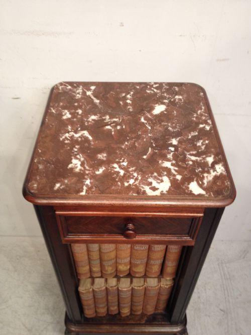 ANTIQUE FRENCH ROSEWOOD BEDSIDE TABLE - ADDITIONAL PHOTO 1