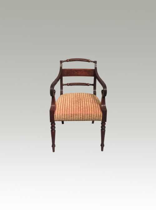 antique regency mahogany writing chair - CATEGORY: ANTIQUE CHAIRS - DATED REGENCY