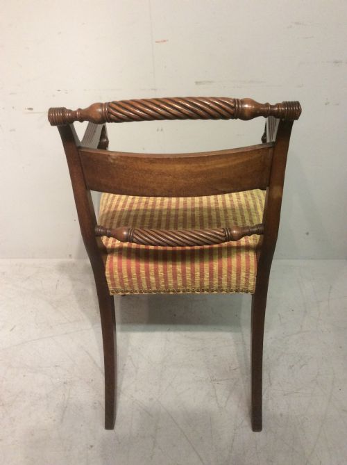 ANTIQUE REGENCY MAHOGANY WRITING CHAIR - ADDITIONAL PHOTO 2