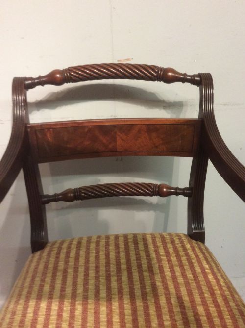 ANTIQUE REGENCY MAHOGANY WRITING CHAIR - ADDITIONAL PHOTO 3