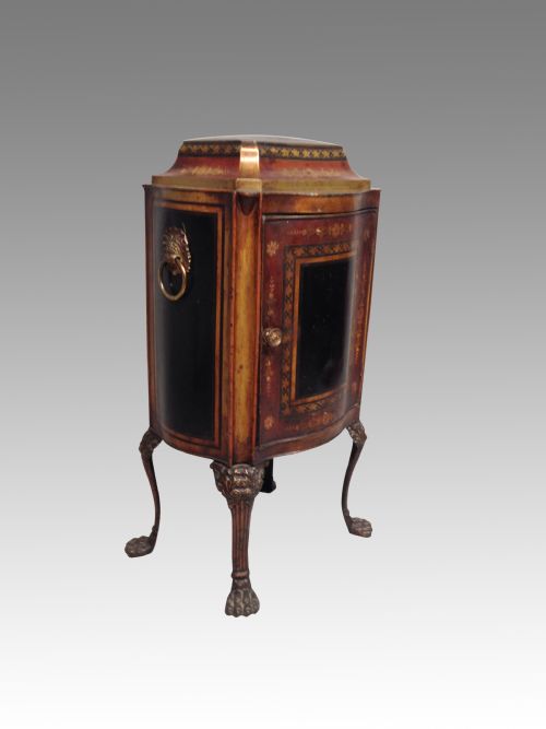regency pontypool japanned plate warmer - CATEGORY: ANTIQUE MISCELLANEOUS - DATED REGENCY