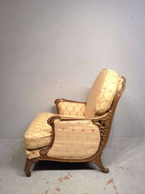 antique french armchair carved giltwood armchair - CATEGORY: ANTIQUE CHAIRS - DATED 19TH CENTURY