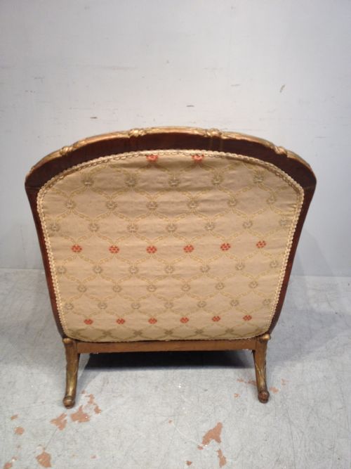 ANTIQUE FRENCH ARMCHAIR CARVED GILTWOOD ARMCHAIR - ADDITIONAL PHOTO 3