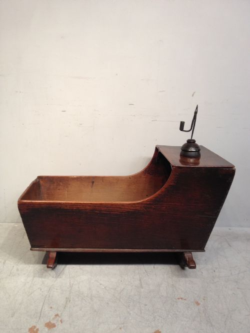 geo iii elm cradle - CATEGORY: ANTIQUE MISCELLANEOUS - DATED GEORGIAN