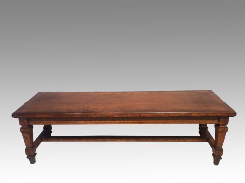 antique oak hall bench - CATEGORY: ANTIQUE FURNITURE - DATED 19TH CENTURY