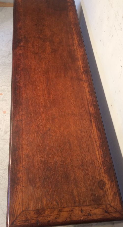 ANTIQUE OAK HALL BENCH - ADDITIONAL PHOTO 3