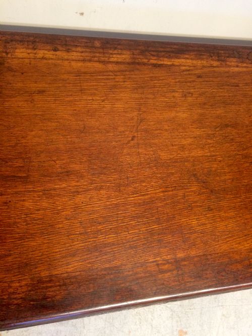 ANTIQUE OAK HALL BENCH - ADDITIONAL PHOTO 4