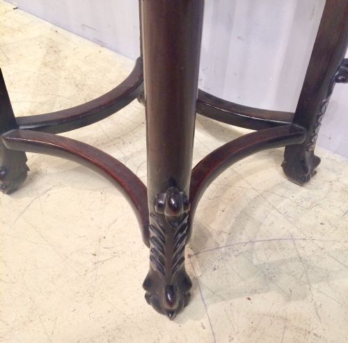 ANTIQUE CHINESE CARVED HARDWOOD STAND - ADDITIONAL PHOTO 1