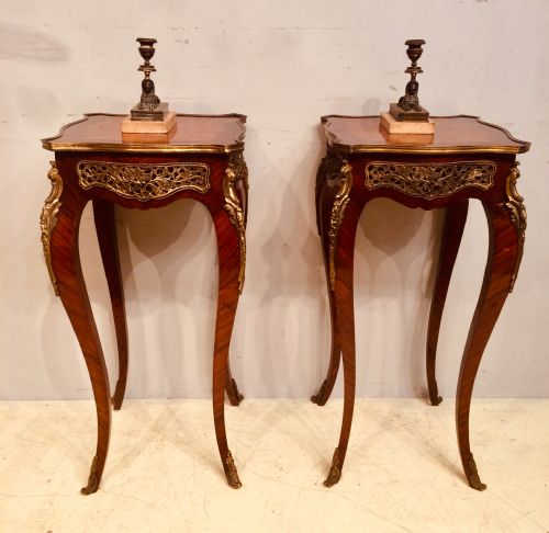 pair of antique french lamp tables - CATEGORY: ANTIQUE TABLES - DATED 1930