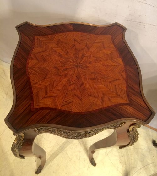 PAIR OF ANTIQUE FRENCH LAMP TABLES - ADDITIONAL PHOTO 2