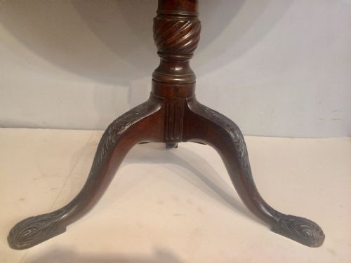 ANTIQUE IRISH MAHOGANY TRIPOD TABLE - ADDITIONAL PHOTO 1