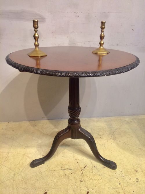 ANTIQUE IRISH MAHOGANY TRIPOD TABLE - ADDITIONAL PHOTO 3