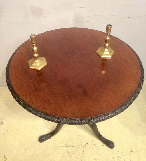 ANTIQUE IRISH MAHOGANY TRIPOD TABLE - ADDITIONAL PHOTO 4
