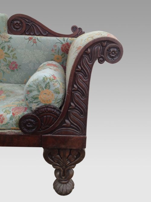 WILLIAM IV IRISH MAHOGANY SETTEE - ADDITIONAL PHOTO 1