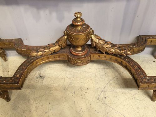 FRENCH CARVED GILTWOOD CONSOLE TABLE WITH MARBLE TOP - ADDITIONAL PHOTO 2
