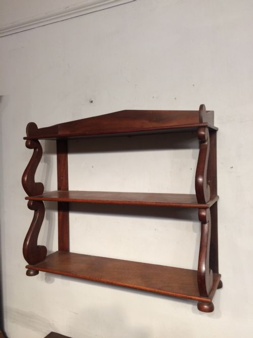 SET OF REGENCY MAHOGANY HANGING SHELVES - ADDITIONAL PHOTO 2