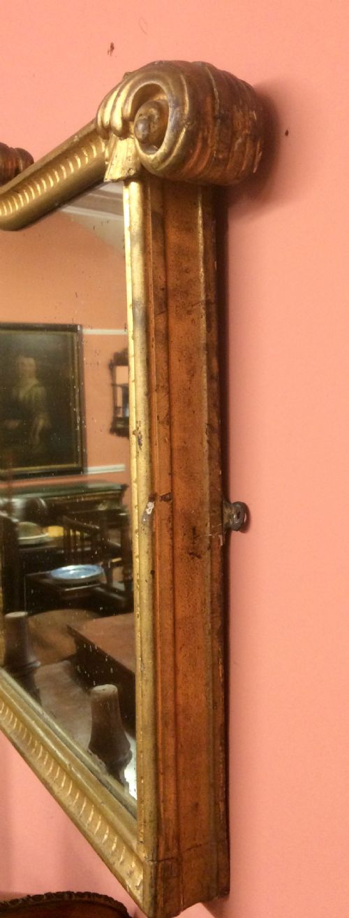 AN 18TH CENTURY CARVED GILTWOOD LANDSCAPE MIRROR - ADDITIONAL PHOTO 3