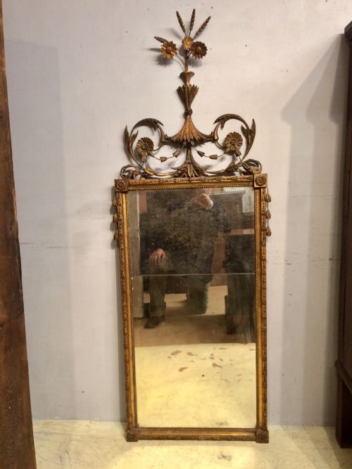 GEO III CARVED GILTWOOD PIER MIRROR - ADDITIONAL PHOTO 5