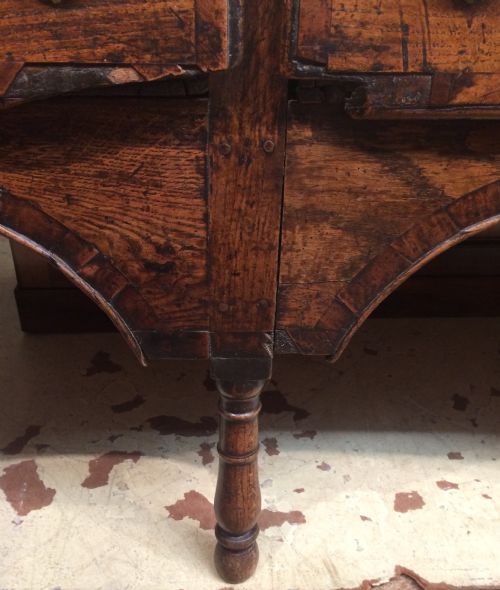 QUEEN ANNE OAK DRESSER BASE - ADDITIONAL PHOTO 5