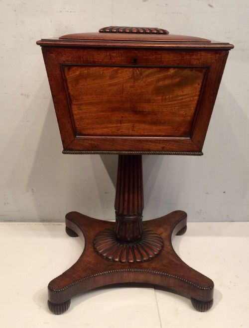 IRISH REGENCY MAHOGANY PEDESTAL CELLARETTE - ADDITIONAL PHOTO 5