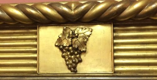 REGENCY ANTIQUE CARVED GILTWOOD OVERMANTEL MIRROR - ADDITIONAL PHOTO 1