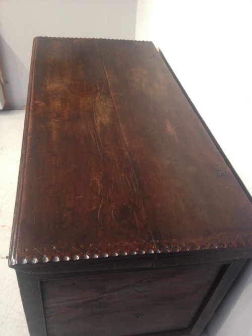 CHARLES II WEST COUNTRY CARVED OAK COFFER - ADDITIONAL PHOTO 3