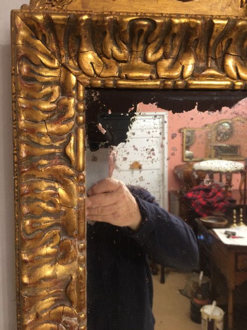 A DECORATIVE 19TH CENTURY CARVED GILTWOOD PIER MIRROR - ADDITIONAL PHOTO 5
