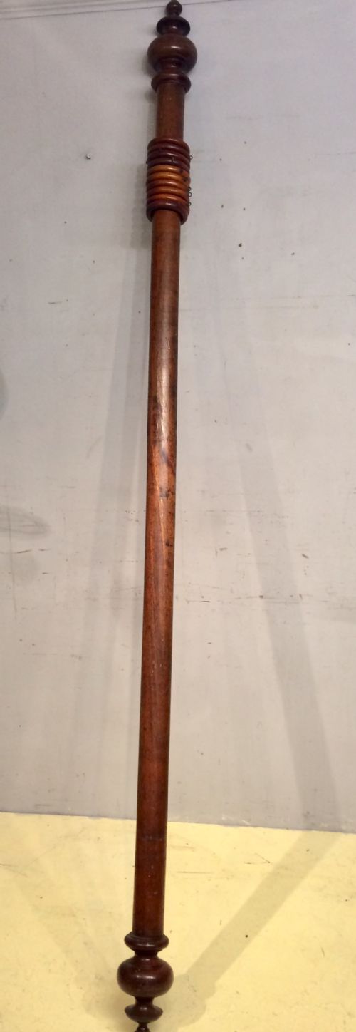 large 19th century mahogany curtain pole - CATEGORY: ANTIQUE MISCELLANEOUS - DATED 19TH CENTURY