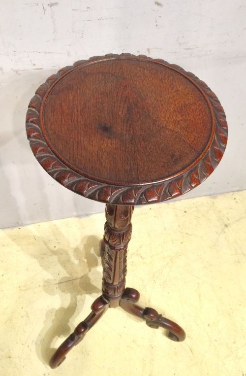 WILLIAM IV OAK PEDESTAL - ADDITIONAL PHOTO 1