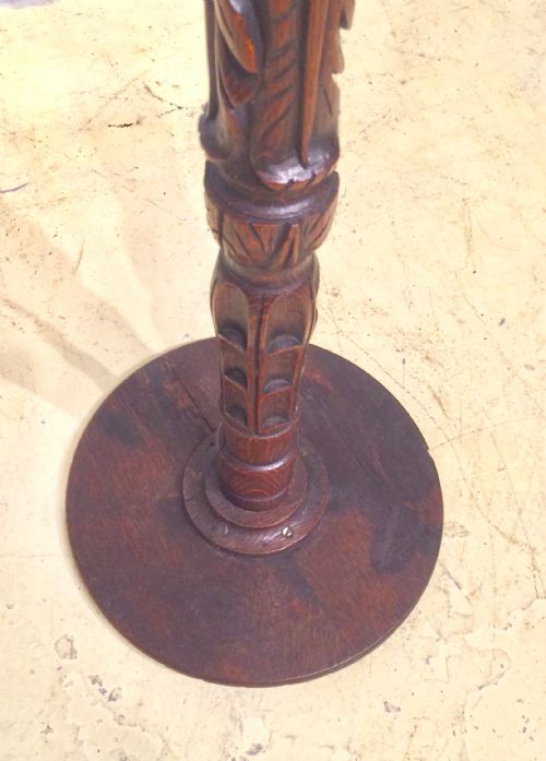 WILLIAM IV OAK PEDESTAL - ADDITIONAL PHOTO 3