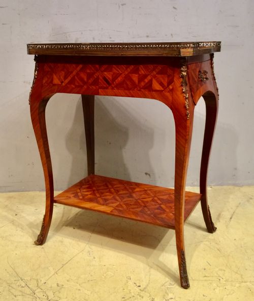 french kingwood and parquetry side table - CATEGORY: ANTIQUE FURNITURE - DATED EDWARDIAN