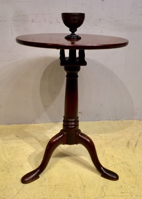SMALL GEO II MAHOGANY WINE TABLE WITH BIRDCAGE - ADDITIONAL PHOTO 7