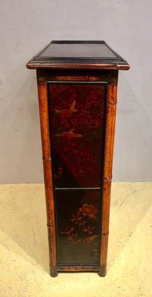 19TH CENTURY FRENCH BAMBOO AND LACQUER CABINET - ADDITIONAL PHOTO 6