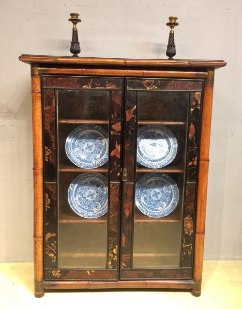 19TH CENTURY FRENCH BAMBOO AND LACQUER CABINET - ADDITIONAL PHOTO 9