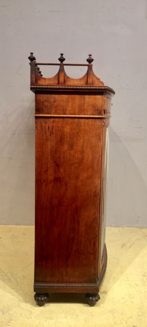 REGENCY MAHOGANY BOW FRONTED CABINETMANNER OF GILLOWS - ADDITIONAL PHOTO 1