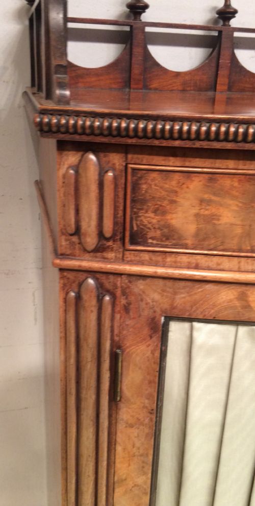 REGENCY MAHOGANY BOW FRONTED CABINETMANNER OF GILLOWS - ADDITIONAL PHOTO 5