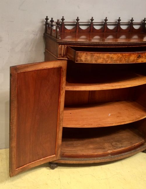 REGENCY MAHOGANY BOW FRONTED CABINETMANNER OF GILLOWS - ADDITIONAL PHOTO 6