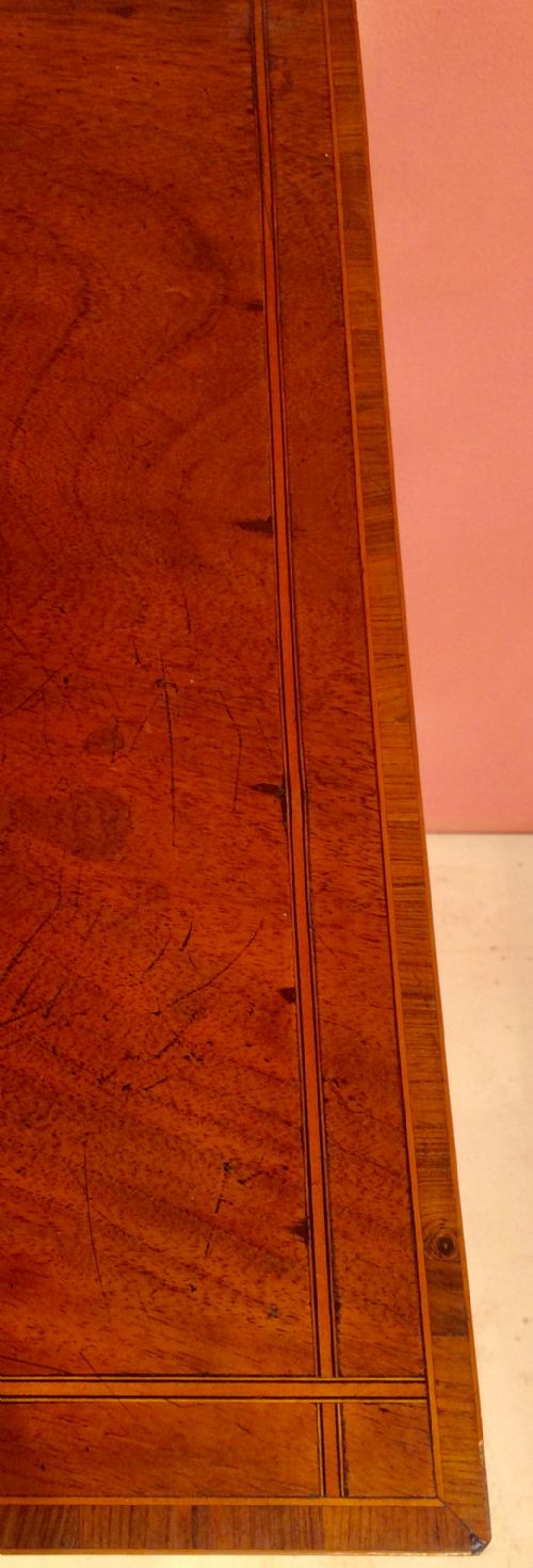 19TH CENTURY INLAID MAHOGANY WRITINGSIDE TABLE - ADDITIONAL PHOTO 4
